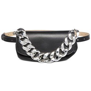 Steve Madden Chain Detailed Ruched Clutch Belt Bag